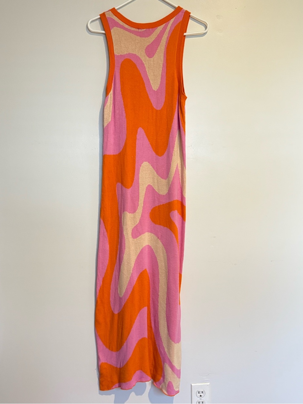 wild fable Orange Pink Cream Wave-Print Maxi Dress - Picture 3 of 5